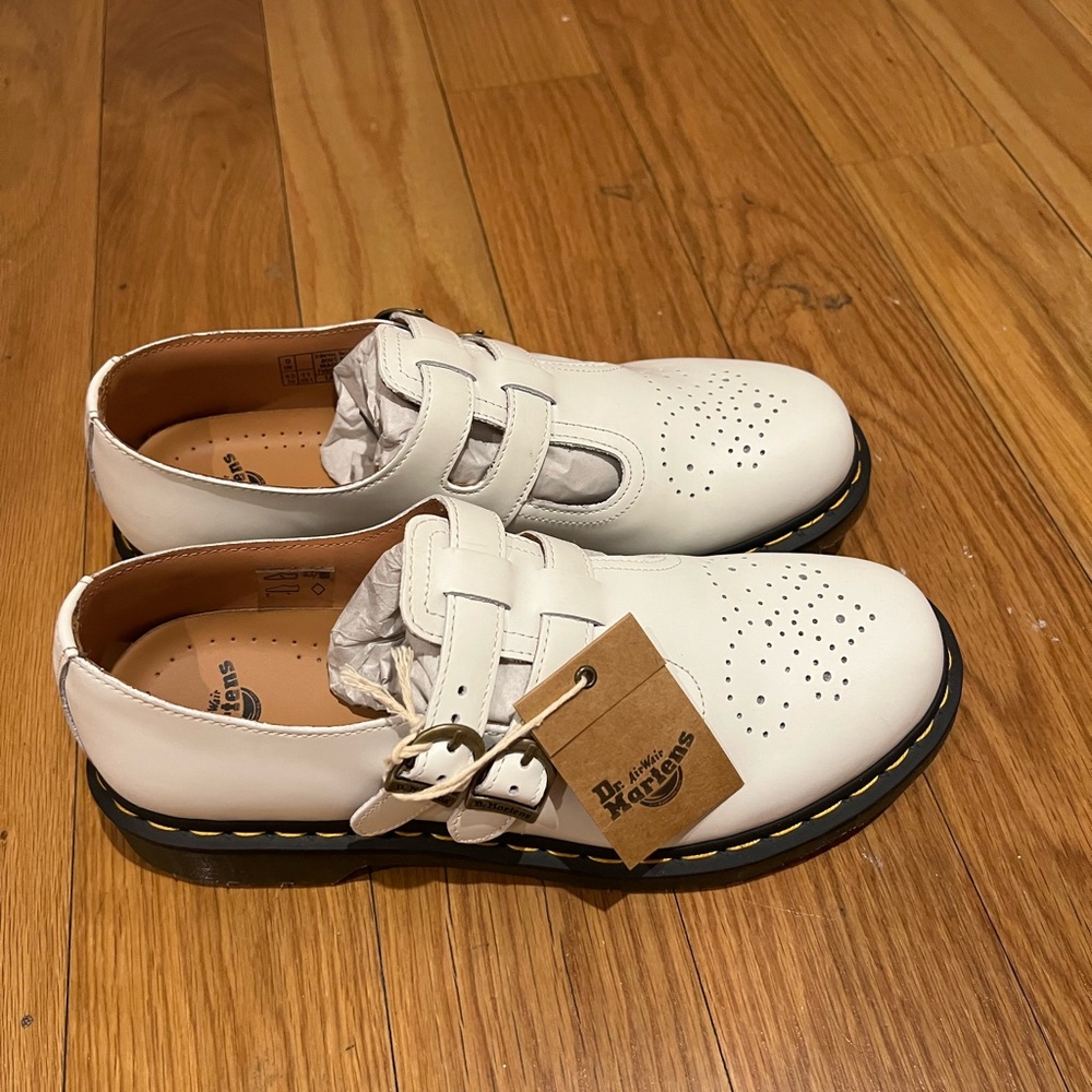 Brand New Dr. Martens White Mary Jane Shoes